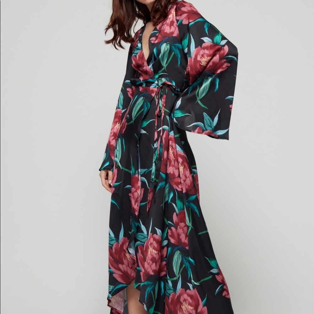 Show Me Your Mumu Floral Anita Wrap Dress, M